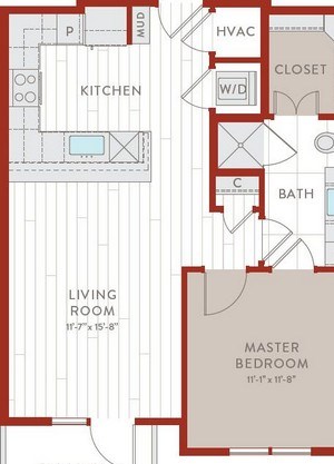 Aura Bluffview Apartments A4 Floor Plan Aura Bluffview Apartments A4 Floor Plan